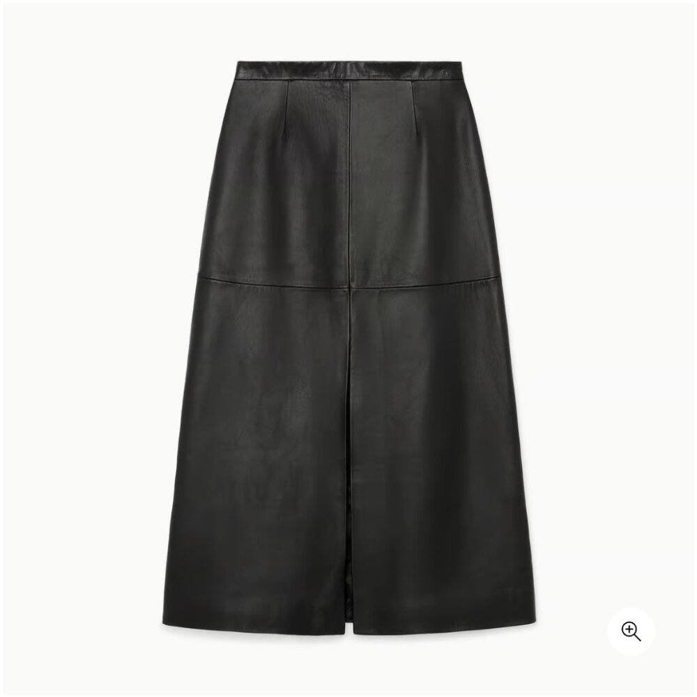G Label by Goop Samira Leather midi skirt